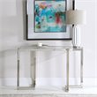 Uttermost Locke Modern Stainless Steel and Glass Console Table - Polished Nickel