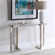 Uttermost Locke Modern Stainless Steel and Glass Console Table - Polished Nickel