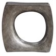 Uttermost Valira Contemporary Resin Accent Table in Antique Silver