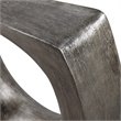 Uttermost Valira Contemporary Resin Accent Table in Antique Silver