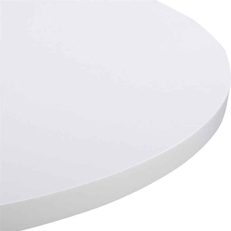 Uttermost Kabarda MDF Wood and Resin Foyer Table in Glossy White