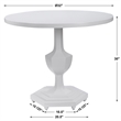 Uttermost Kabarda MDF Wood and Resin Foyer Table in Glossy White