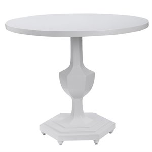 Uttermost Kabarda MDF Wood and Resin Foyer Table in Glossy White