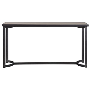 uttermost basuto steel console table in light gray