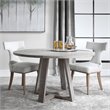 Uttermost Gidran Transitional Wood and Iron Dining Table in Soft Gray