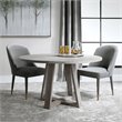 Uttermost Gidran Transitional Wood and Iron Dining Table in Soft Gray