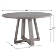 Uttermost Gidran Transitional Wood and Iron Dining Table in Soft Gray