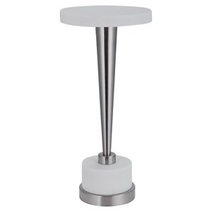 Uttermost Masika Drink Table in White Marble