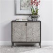 Uttermost Laurentia 2-Door Elm Wood and Iron Sideboard in Light Gray