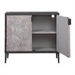 Uttermost Laurentia 2-Door Elm Wood and Iron Sideboard in Light Gray