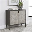 Uttermost Laurentia 2-Door Elm Wood and Iron Sideboard in Light Gray