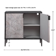 Uttermost Laurentia 2-Door Elm Wood and Iron Sideboard in Light Gray