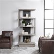 Uttermost Nicasia Modern Elm Wood Etagere in Light Gray