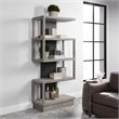Uttermost Nicasia Modern Elm Wood Etagere in Light Gray