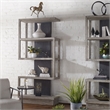 Uttermost Nicasia Modern Elm Wood Etagere in Light Gray