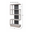 Uttermost Nicasia Modern Elm Wood Etagere in Light Gray