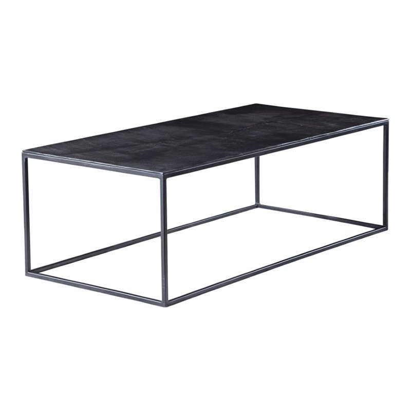 Uttermost Coreene Aluminum and Iron Coffee Table in Black Finish