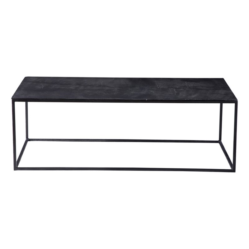 Uttermost Coreene Aluminum and Iron Coffee Table in Black Finish