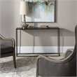 Uttermost Coreene Contemporary Aluminum and Iron Console Table in Black Finish