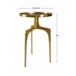 Uttermost Kenna Contemporary Aluminum Accent Table in Soft Gold