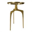 Uttermost Kenna Contemporary Aluminum Accent Table in Soft Gold