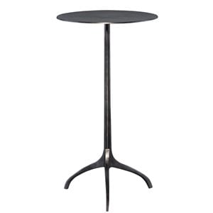 uttermost beacon contemporary aluminum accent table in antique nickel