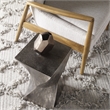 Uttermost Euphrates Contemporary Aluminum Accent Table in Tarnished Silver