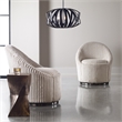 Uttermost Euphrates Contemporary Aluminum Accent Table in Tarnished Silver