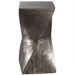 Uttermost Euphrates Contemporary Aluminum Accent Table in Tarnished Silver