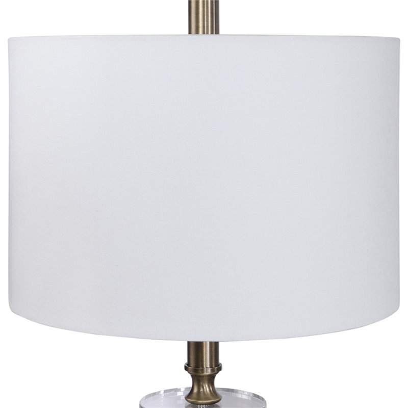 Uttermost Maud Traditional Steel Metal Floor Lamp in Aged Black/Antique Brass