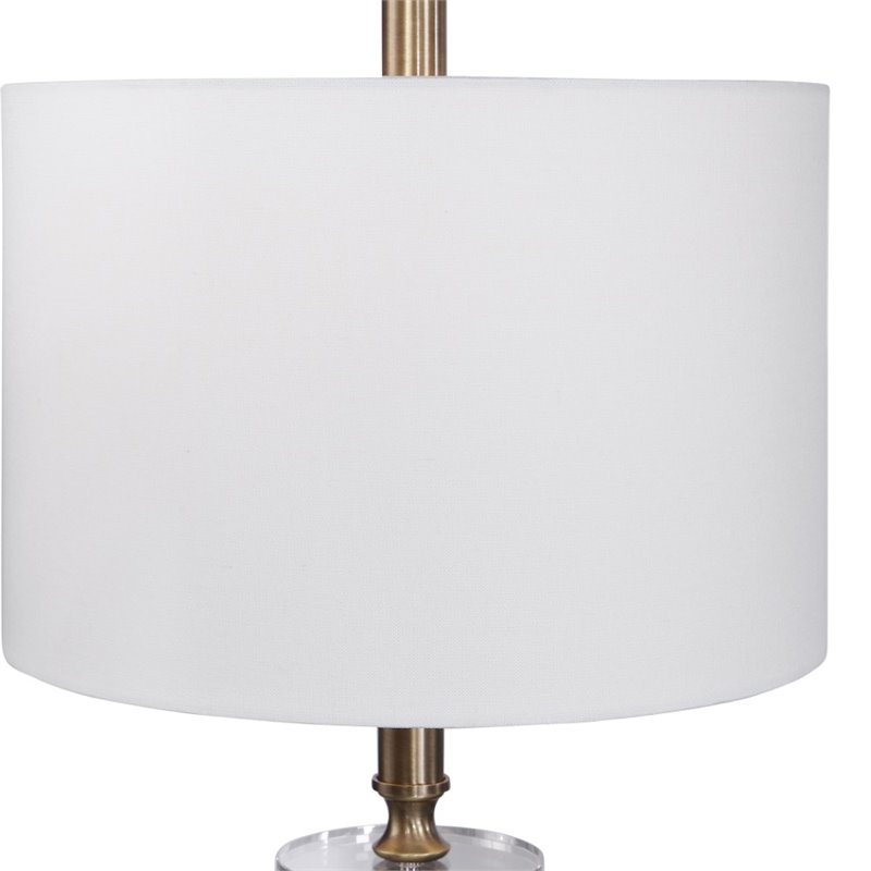 Uttermost Maud Traditional Steel Metal Floor Lamp in Aged Black/Antique Brass