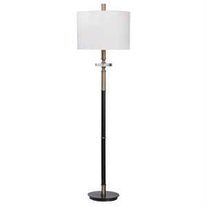 uttermost maud crystal floor lamp in aged black
