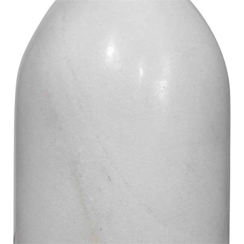 Uttermost Minette Transitional Steel Marble Fabric Floor Lamp in Antique Brass