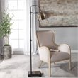 Uttermost Bessemer Contemporary Steel Floor Lamp in Antique Brass