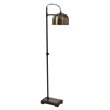 Uttermost Bessemer Contemporary Steel Floor Lamp in Antique Brass