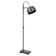 Uttermost Bessemer Contemporary Steel Floor Lamp in Antique Brass