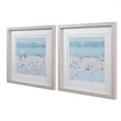 Uttermost Sea Coastal Plastic and Glass Sandbar Framed Print in Blue (Set of 2)