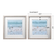 Uttermost Sea Coastal Plastic and Glass Sandbar Framed Print in Blue (Set of 2)