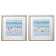 Uttermost Sea Coastal Plastic and Glass Sandbar Framed Print in Blue (Set of 2)