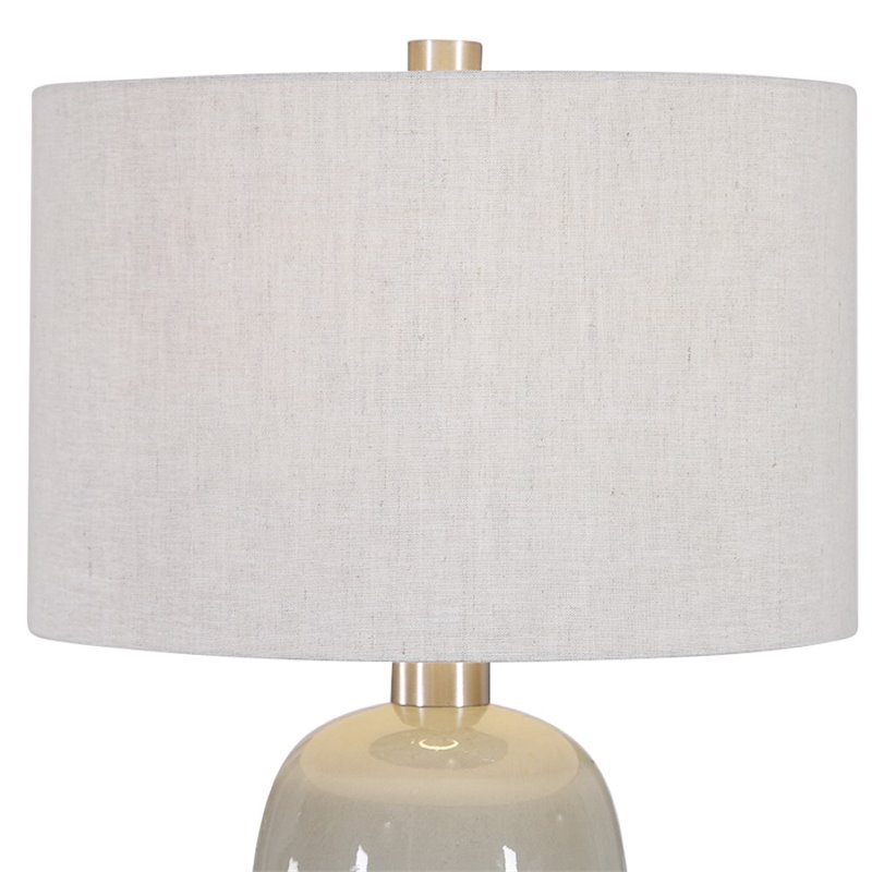 Uttermost Maggie Ceramic Iron and Fabric Table Lamp in Terracotta Rust Brown