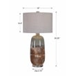 Uttermost Maggie Ceramic Iron and Fabric Table Lamp in Terracotta Rust Brown