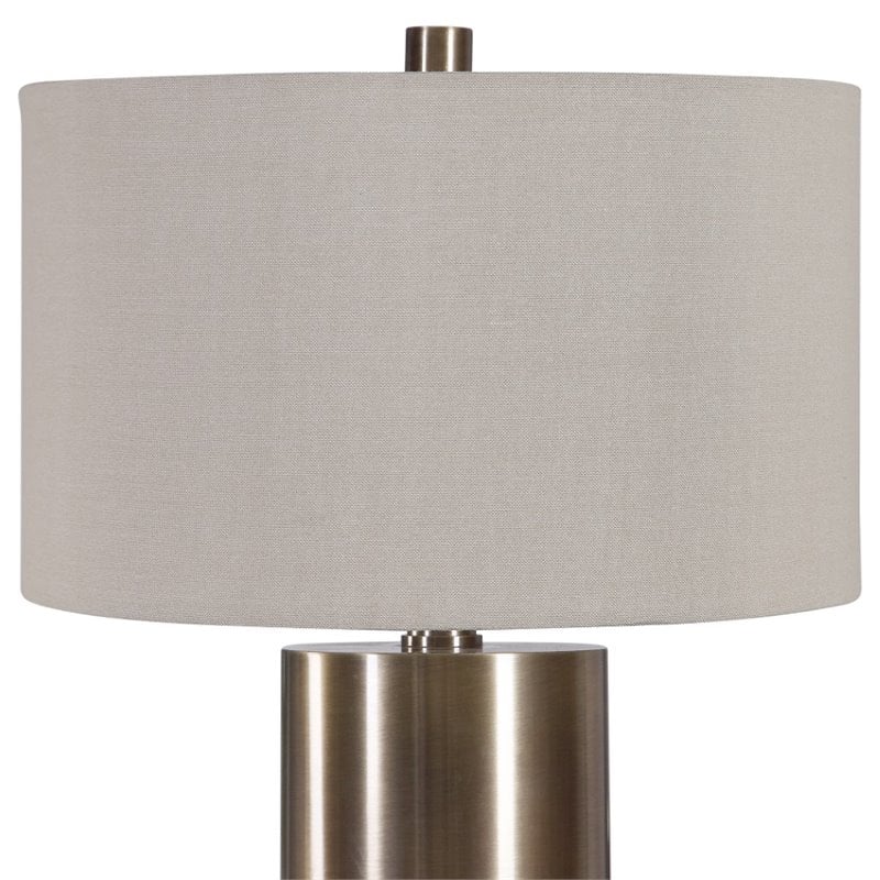 Uttermost Taria Contemporary Steel Table Lamp in Brushed Brass