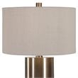 Uttermost Taria Contemporary Steel Table Lamp in Brushed Brass