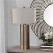 Uttermost Taria Contemporary Steel Table Lamp in Brushed Brass