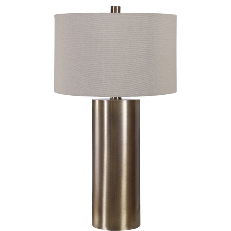 Uttermost Taria Contemporary Steel Table Lamp in Brushed Brass