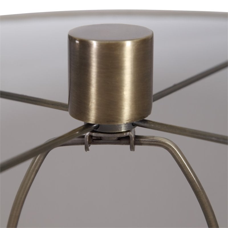 Uttermost Taria Contemporary Steel Table Lamp in Brushed Brass