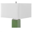 Uttermost Aneeza Ceramic and Crystal Table Lamp in Tropical Green/White