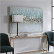Uttermost Divide Coastal Firwood and Canvas Abstract Hand Painted Art in Blue