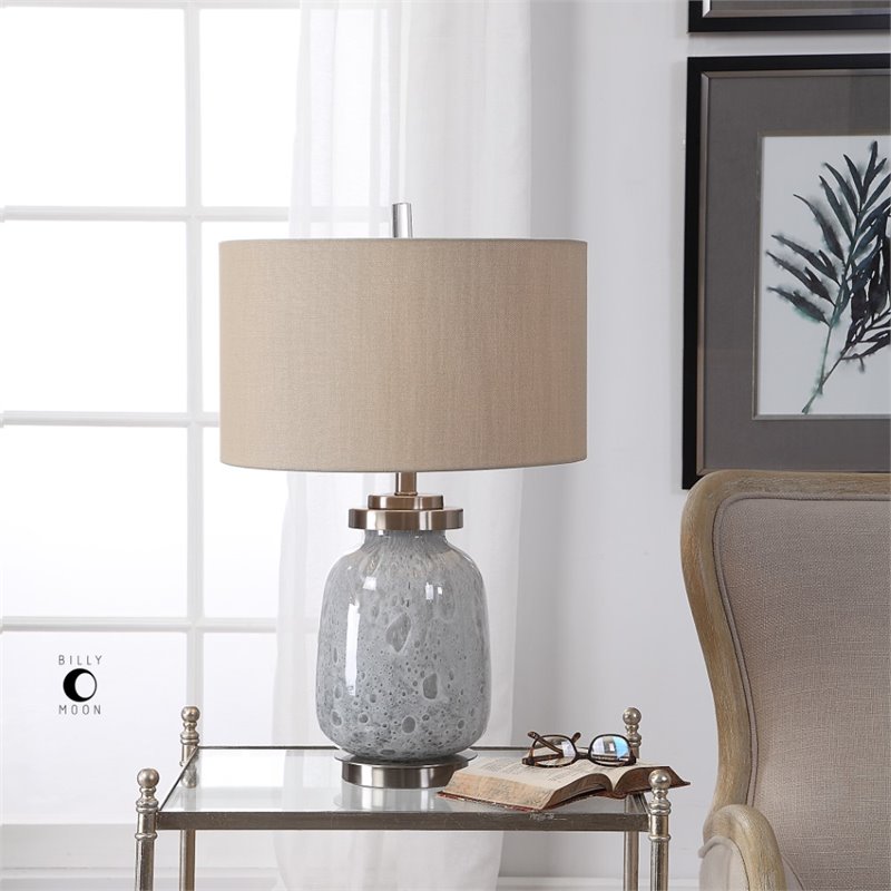 blue gray table lamp