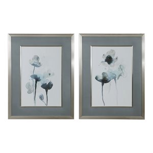 uttermost midnight blossoms framed print (set of 2)